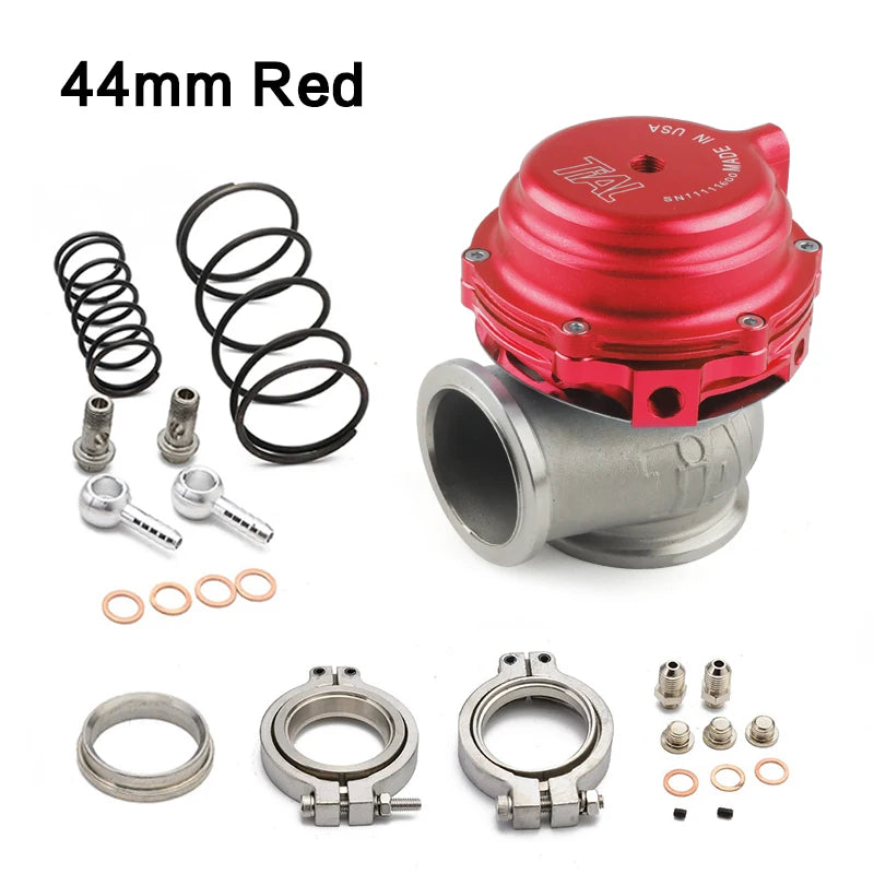 Water Cooler 44mm Wastegate External Turbo With Flange Hardware MV-R Water Cooled With Logo Red Blue Black