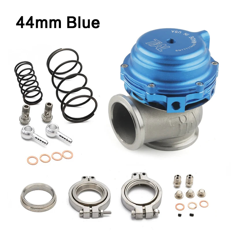 Water Cooler 44mm Wastegate External Turbo With Flange Hardware MV-R Water Cooled With Logo Red Blue Black