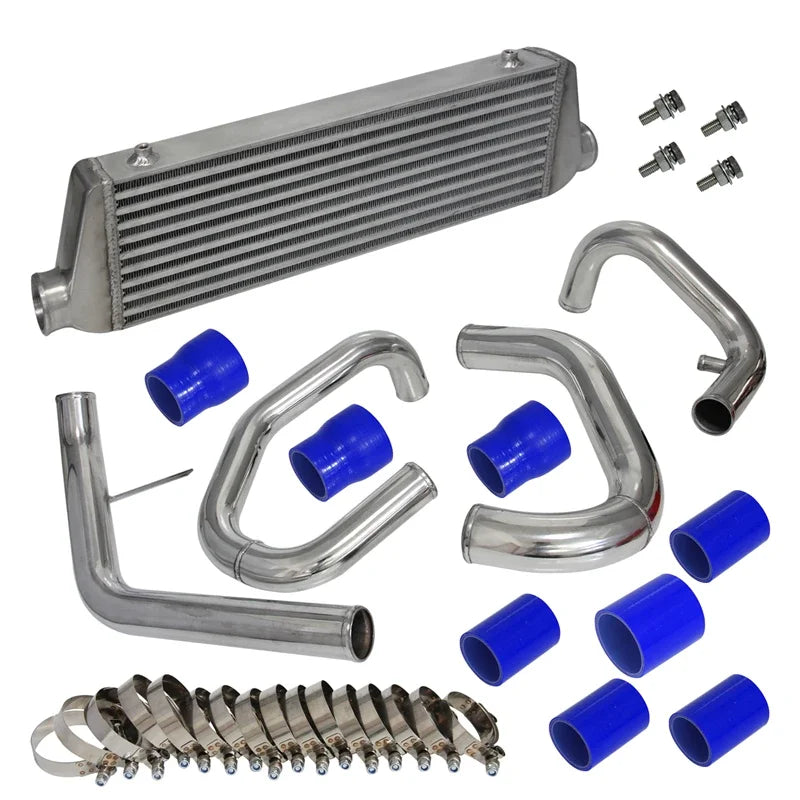 Aluminum Upgrade Polished Front Intercooler & Pipe Kit for VW Jetta Golf MK IV 1.8L Turbo 1998-2005