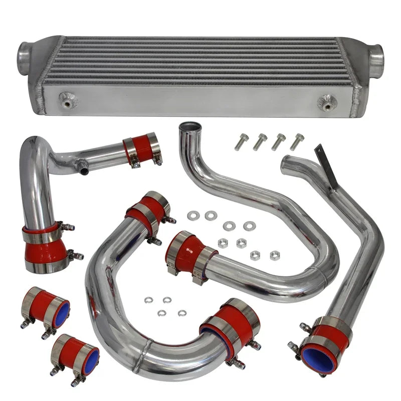 Aluminum Upgrade Polished Front Intercooler & Pipe Kit for VW Jetta Golf MK IV 1.8L Turbo 1998-2005