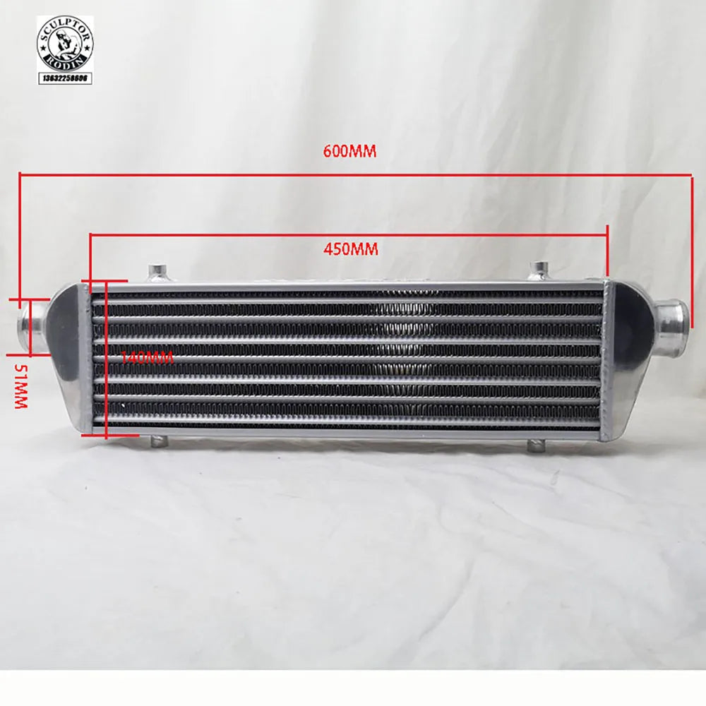 450*140*65mm Universal Turbo Intercooler bar&plate OD=51mm Front Mount intercooler
