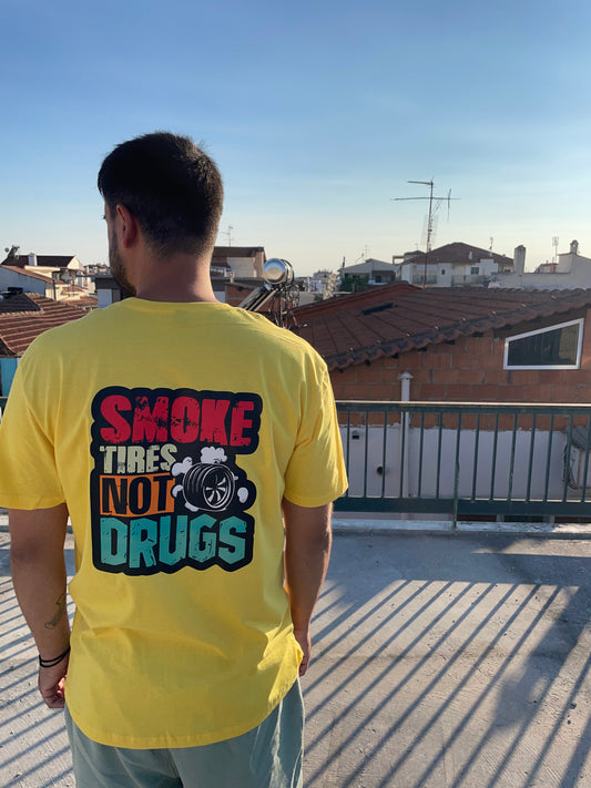 T-shirt smoke tires